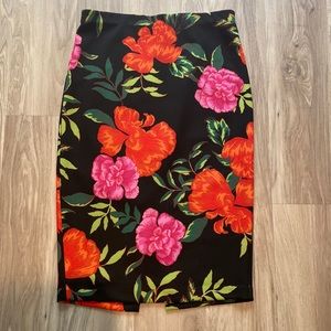 Express Floral Pencil Skirt